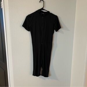 Women's Black Short Sleeve One Piece